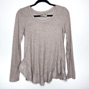 Saturday/Sunday Waffle Knit Tunic Top Sz XS